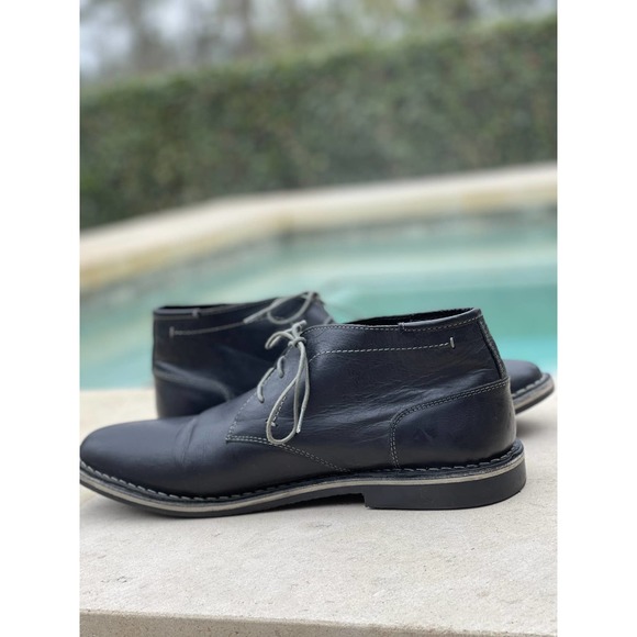 Harken 017 Black Leather Boots by Steve Madden Size - 13 - Picture 2 of 6